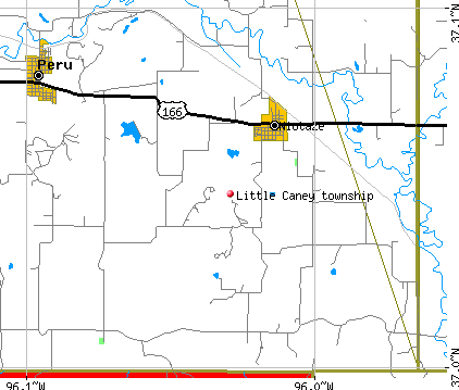 Little Caney township, KS map