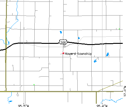 Howard township, KS map