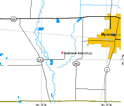 Bedford township, AR map