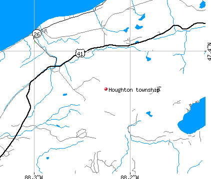 Houghton township, MI map
