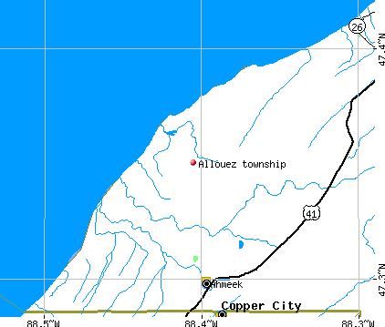 Allouez township, MI map