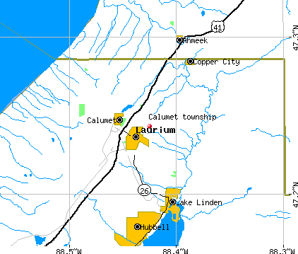 Calumet township, MI map