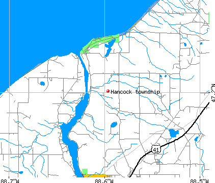 Hancock township, MI map