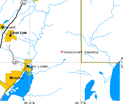 Schoolcraft township, MI map