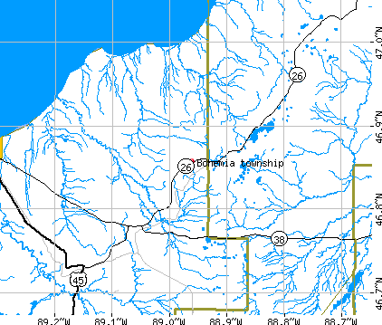 Bohemia township, MI map