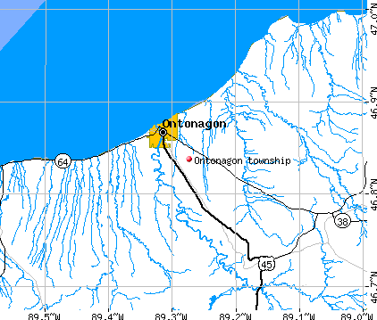 Ontonagon township, MI map