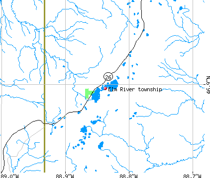 Elm River township, MI map