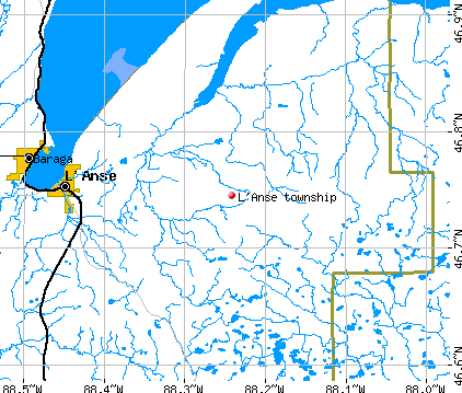 L'Anse township, MI map