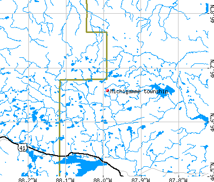 Michigamme township, MI map