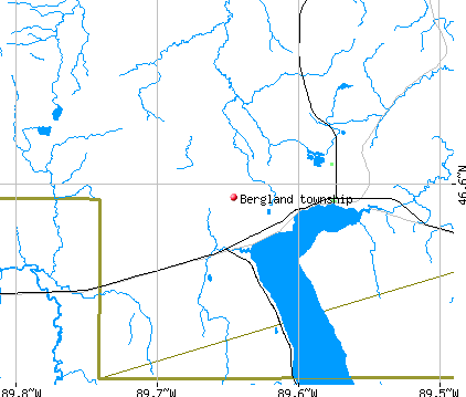 Bergland township, MI map