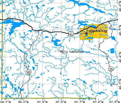 Ely township, MI map