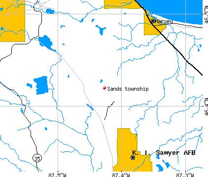 Sands township, MI map