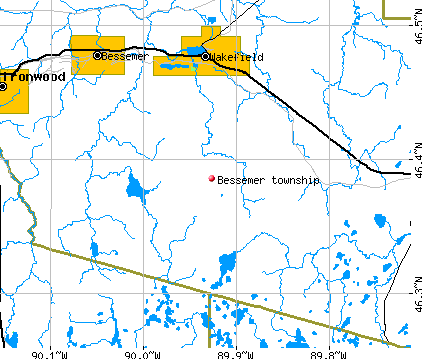 Bessemer township, MI map