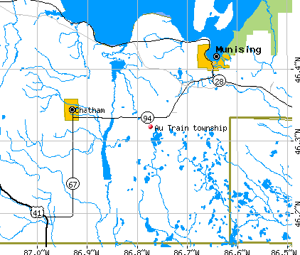 Au Train township, MI map