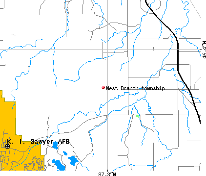 West Branch township, MI map