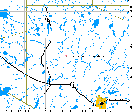 Iron River township, MI map