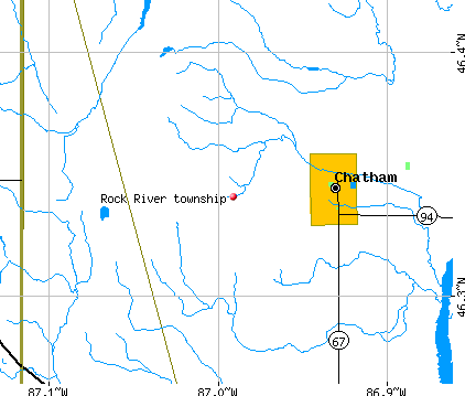 Rock River township, MI map