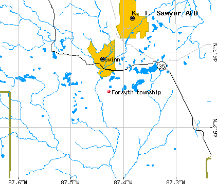 Forsyth township, MI map