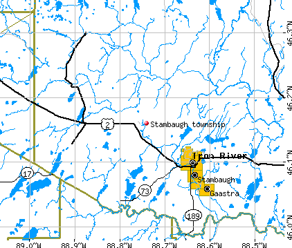 Stambaugh township, MI map