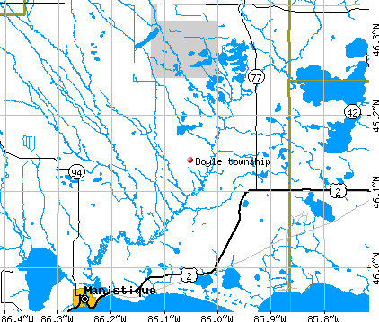 Doyle township, MI map