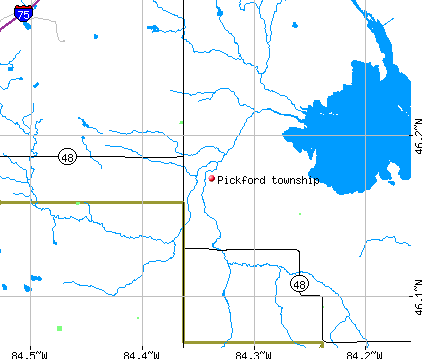 Pickford township, MI map