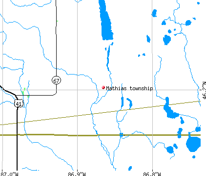 Mathias township, MI map