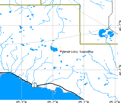 Hendricks township, MI map