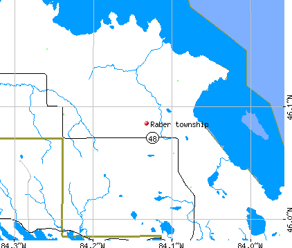 Raber township, MI map