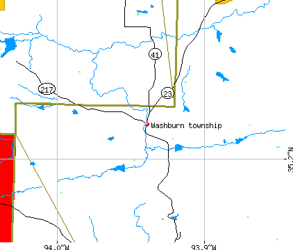 Washburn township, AR map
