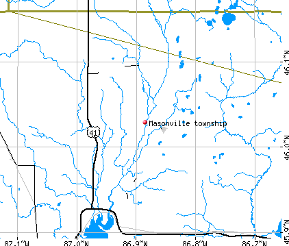 Masonville township, MI map