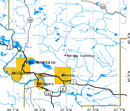 Norway township, MI map