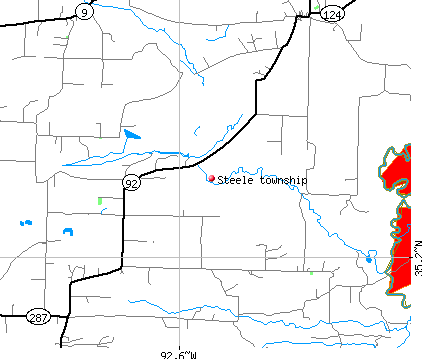 Steele township, AR map