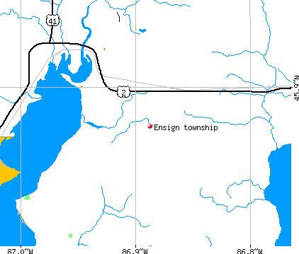 Ensign township, MI map