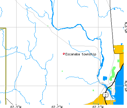 Escanaba township, MI map