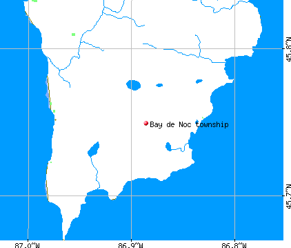 Bay de Noc township, MI map