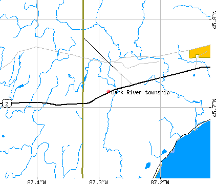 Bark River township, MI map