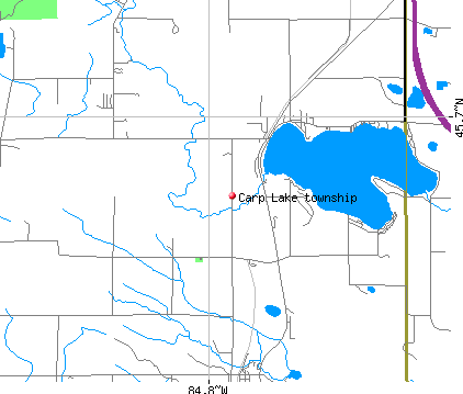 Carp Lake township, MI map