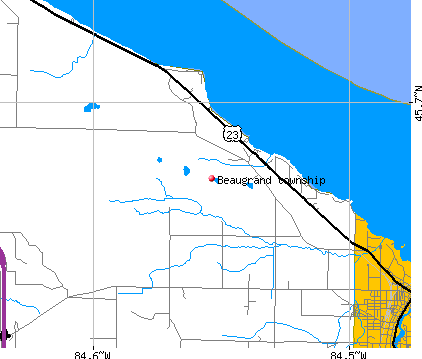 Beaugrand township, MI map
