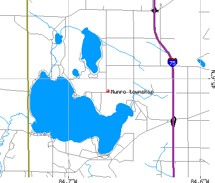 Munro township, MI map