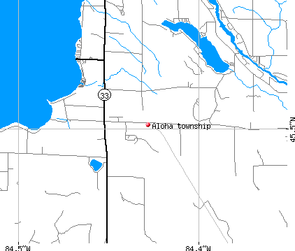 Aloha township, MI map