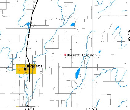 Daggett township, MI map