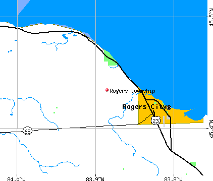 Rogers township, MI map