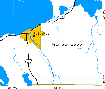 Bear Creek township, MI map