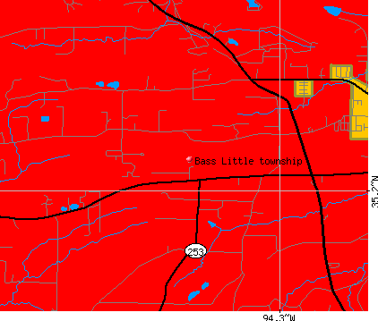 Bass Little township, AR map