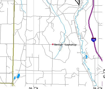 Mentor township, MI map