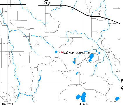 Walker township, MI map