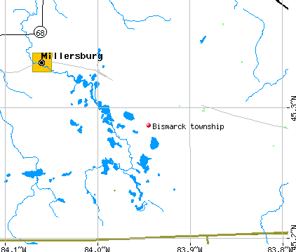 Bismarck township, MI map