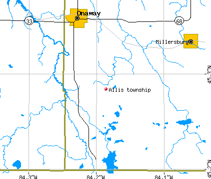 Allis township, MI map