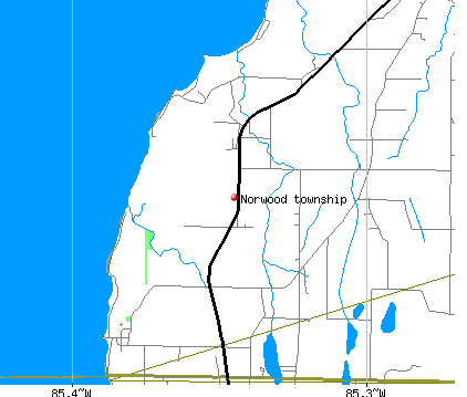 Norwood township, MI map