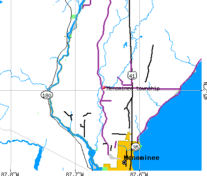 Menominee township, MI map